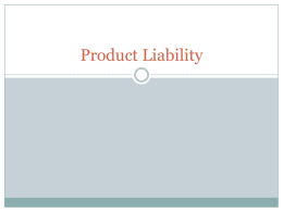 Powerpoint on Product Liability