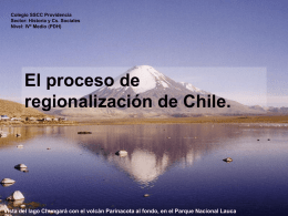 El proceso de regionalización Chileno