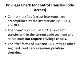 Privilege Check for Control Transfer with Gate