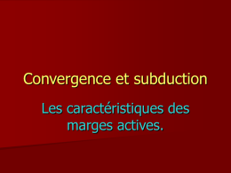 Convergence et subduction