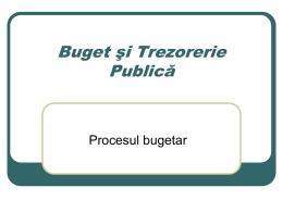 Buget şi Trezorerie Publică - Buget