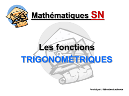 Fonctions trigonométriques - École Secondaire du Mont