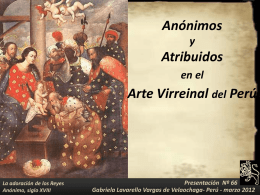 Anonimos y atribuidos Arte Virreinal Peru
