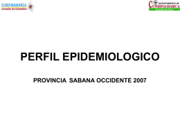 perfil epidemiologico provincia sabana occidente 2007