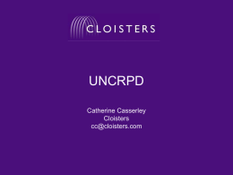UNCRPD for DDPOs -Presentation by Catherine