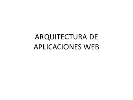 ARQUITECTURA DE APLICACIONES WEB