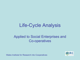 Life-Cycle Analysis Applied to Social Enterprises