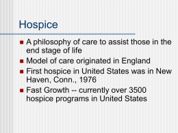 Hospice 101 - Nebraska Hospice and Palliative Care Association