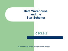 Star Schema Optimization - CSCI 6442