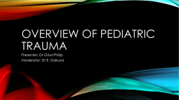 Overview of Pediatric trauma