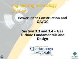 Section 3.3 – Gas Turbine Fundamentals