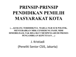 Materi DR. J. Kristiadi-Peneliti Senior CSIS