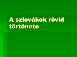 Császári Éva: A szlovákok rövid története