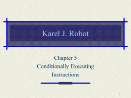 Karel J Robot Chapter 5 PowerPoint