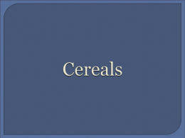 Cereals - CBS Callan