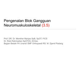 Pengenalan Blok Gangguan Neuromuskuloskeletal (3.5) Prof. DR