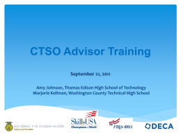 2011 State CTSO Advisor Training