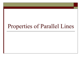 3.1 Properties of Parallel Lines