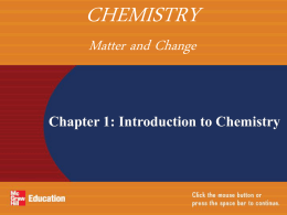 Chemistry: Matter and Change