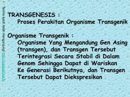Transgenesis Pada Tanaman