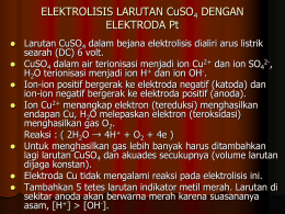Elektrolisis larutan CuSO4