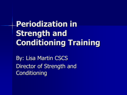 Periodization in Strength & Conditioning