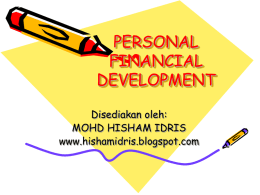 belanjawan – pfd&e - Personal Financial Development