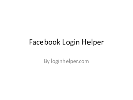 Facebook Login Helper PowerPoint