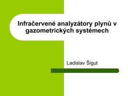 Infračervené analyzátory plynů v gazometrických systémech