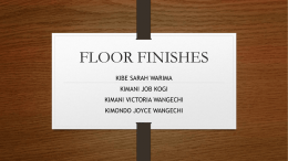 FLOOR FINISHES