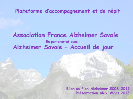 Plateforme de répit : France Alzheimer Savoie Bassens