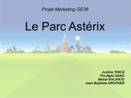Projet Marketing GE36 Le Parc Astérix