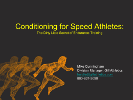 For Sprints, Hurdles and Jumps, Mike Cunningham