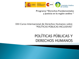 Políticas públicas y derechos humanos