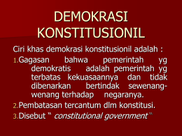 DEMOKRASI KONSTITUSIONIL
