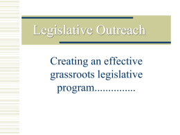 Legislative Outreach