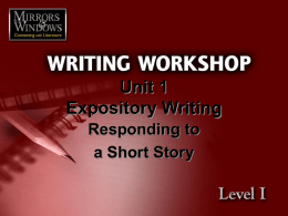 Writing Workshop Expository Writing