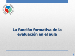 La función formativa de la evaluación en el aula