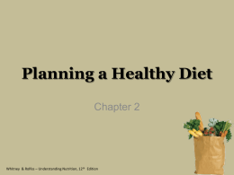 Planning a Healthy Diet