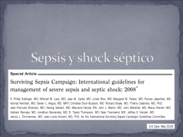 Sepsis y shock séptico - Blog de la Residencia de Clínica