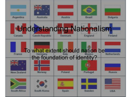 Intro to nationalism