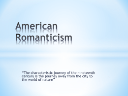 American Romanticism - Summit School District