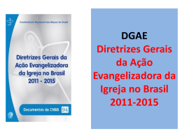 DGAE – Diretrizes Gerais da Ação evangelizadora
