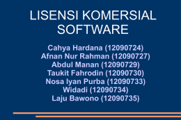 Presentasi Lisensi Software