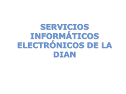 SERVICIOS INFORMÁTICOS ELECTRÓNICOS DE LA DIAN