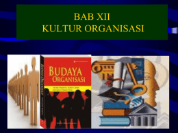 Bab 12 Budaya Organisasi