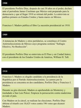 Cronología de la revolución mexicana