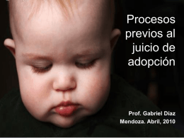 Procesos previos al juicio de adopción