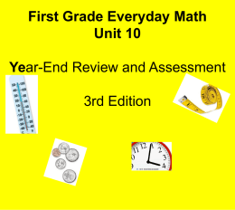 Everyday Math- gr. 1 unit 10