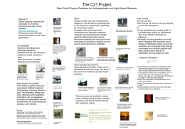 The C21 Project Real World Physics Problems for Undergraduate